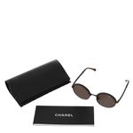 Oculos-Chanel-Metal-e-Couro-Marrom