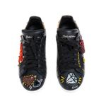 Tenis-Dolce---Gabbana-Bordado-Couro-Preto