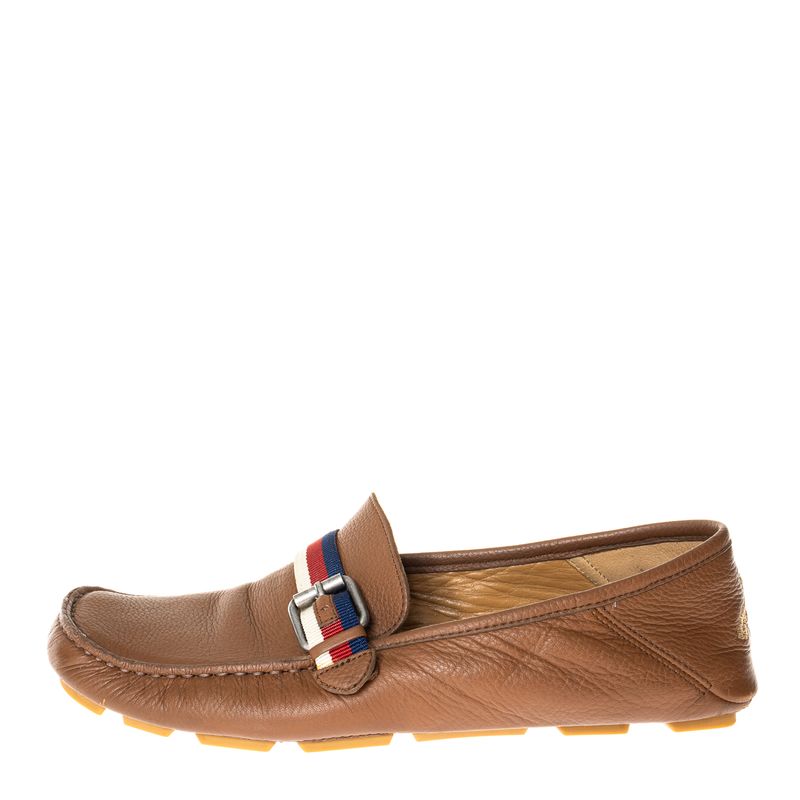 Mocassim-Gucci-Abelha-Couro-Marrom