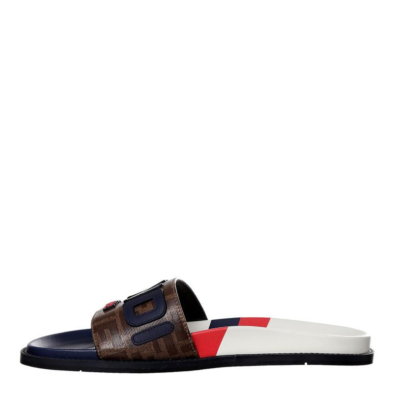 Slide-Fendi-Canvas-Vermelho-e-Azul