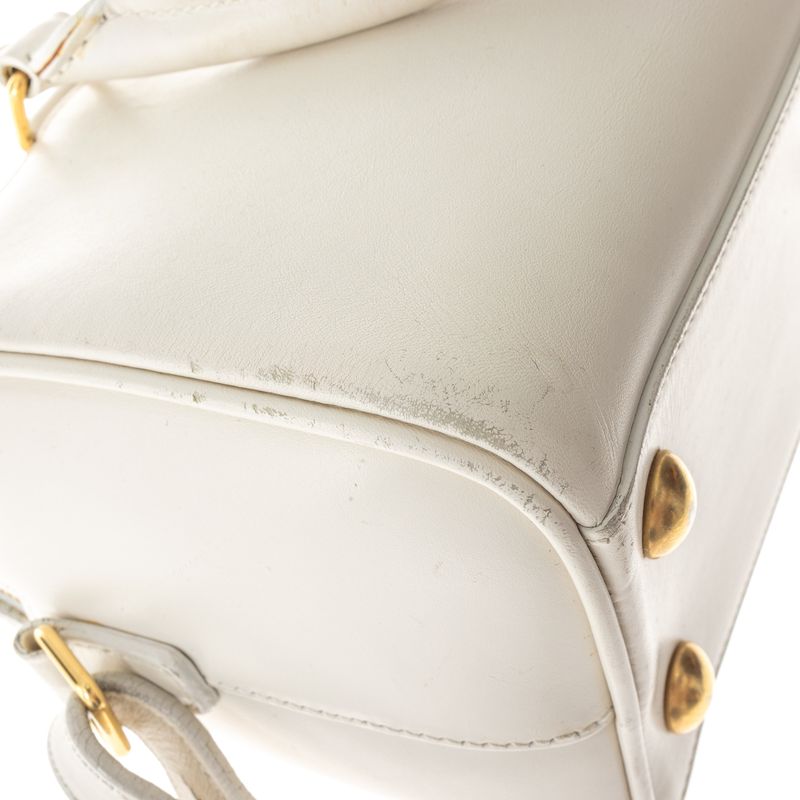 Bolsa-Saint-Laurent-Duffle-Couro-Branca
