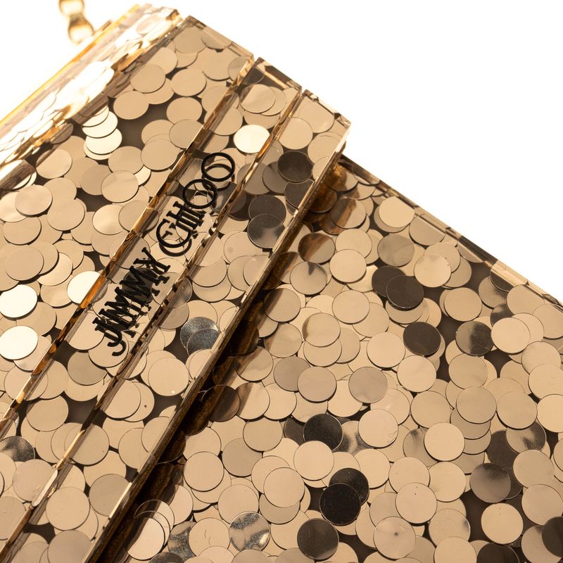 Clutch-Jimmy-Choo-Paetes-Dourada