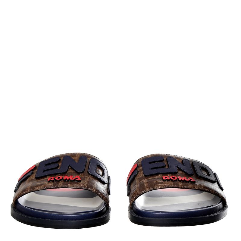 Slide-Fendi-Canvas-Vermelho-e-Azul