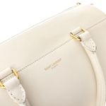 Bolsa-Saint-Laurent-Duffle-Couro-Branca