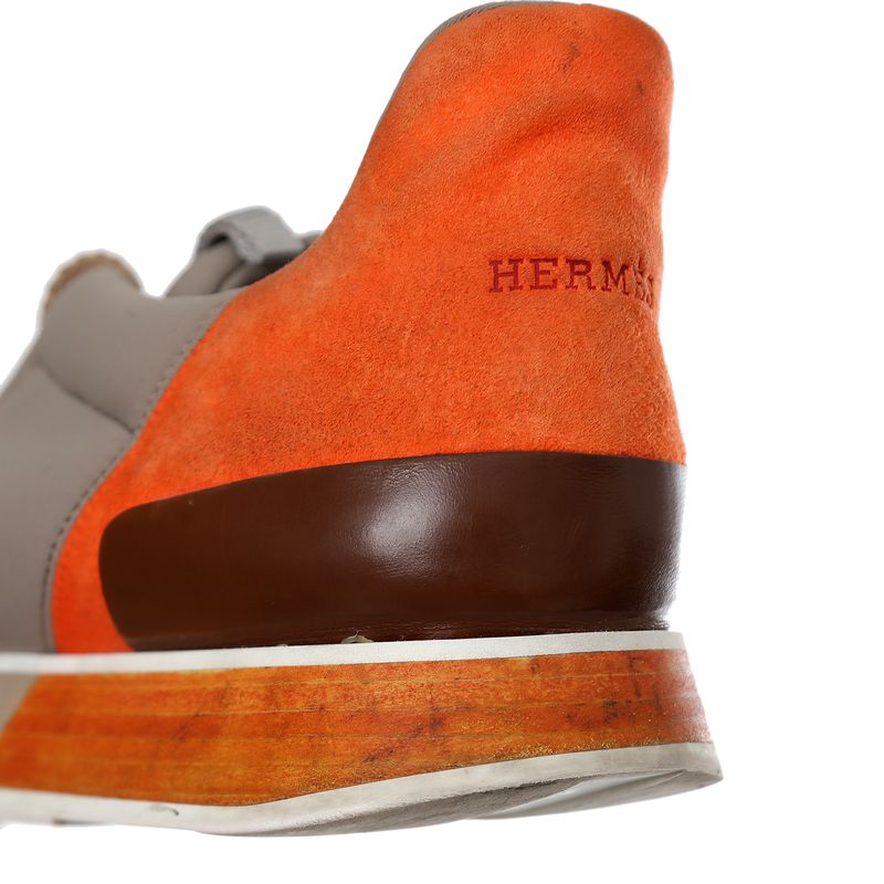 Tenis-Hermes-Marrom-e-Laranja