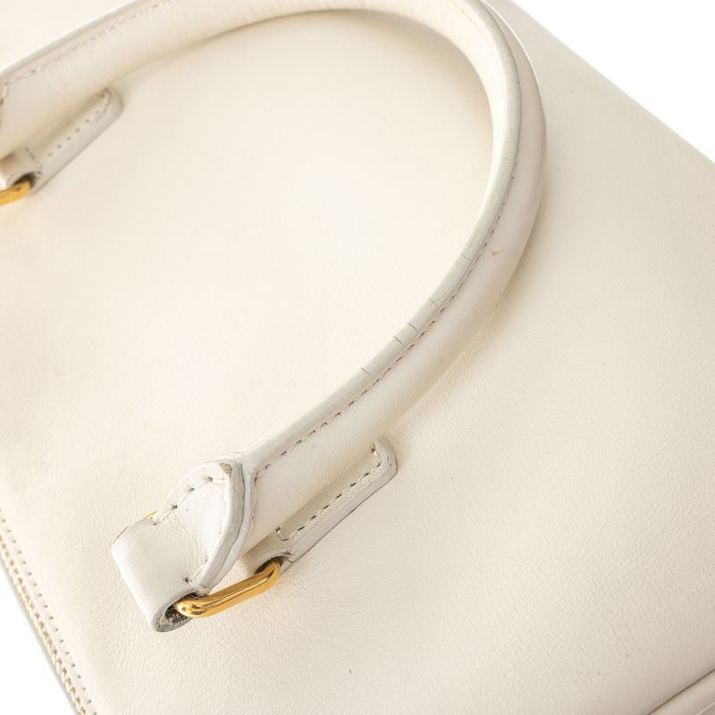 Bolsa-Saint-Laurent-Duffle-Couro-Branca