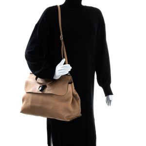 Bolsa Gucci Bamboo Daily Couro Bege