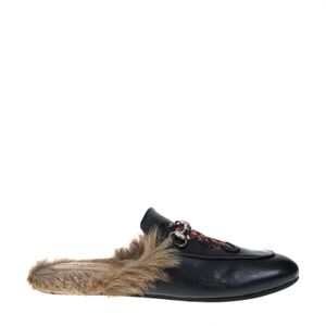 Mule Gucci Princeton Horsebit Pelo e Bordado