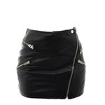 Saia-The-Kooples-Mini-Couro-Preto