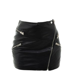 Saia The Kooples Mini Couro Preto