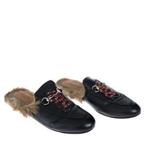 Mule Gucci Princeton Horsebit Pelo e Bordado