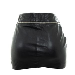 Saia The Kooples Mini Couro Preto