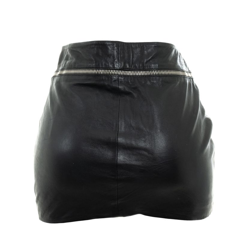 Saia-The-Kooples-Mini-Couro-Preto