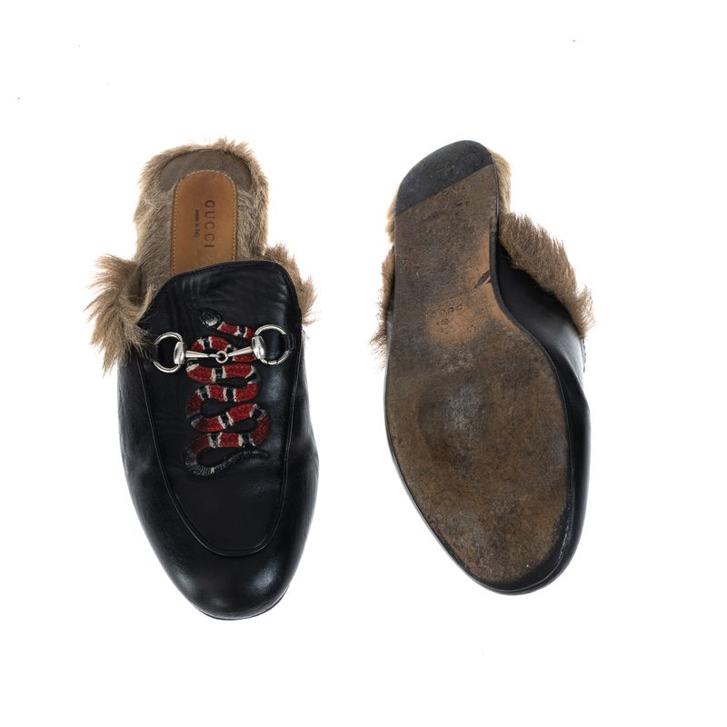Mule-Gucci-Princeton-Horsebit-Pelo-e-Bordado