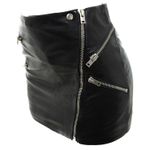 Saia-The-Kooples-Mini-Couro-Preto