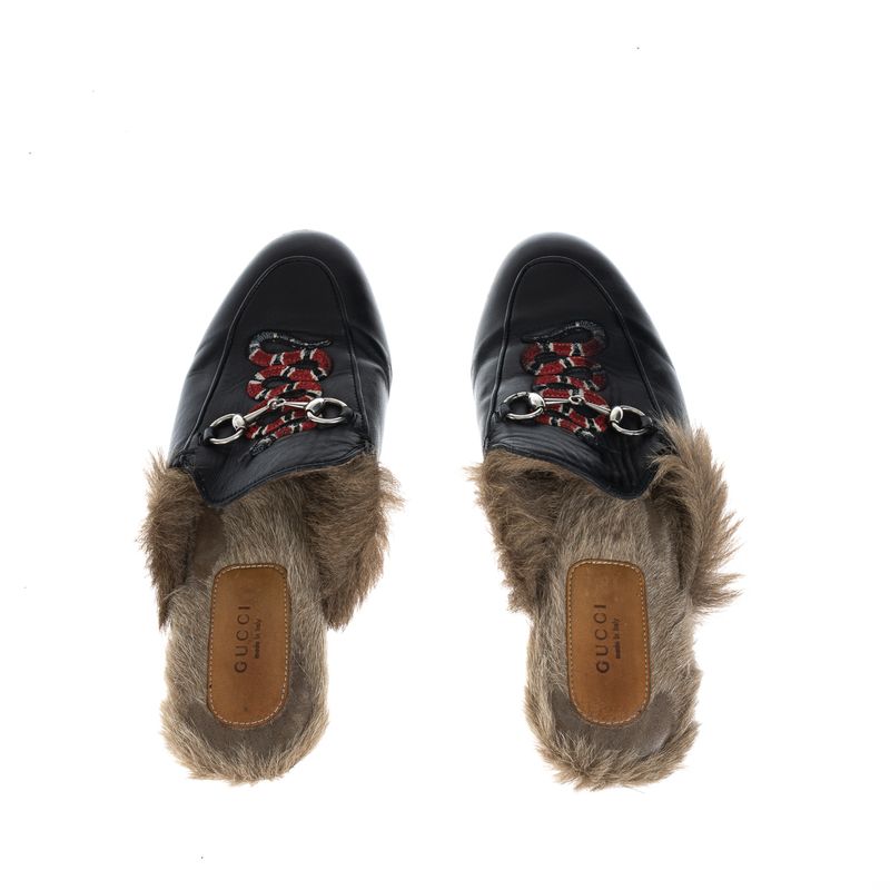 Mule-Gucci-Princeton-Horsebit-Pelo-e-Bordado