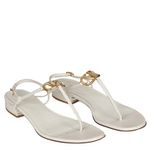 Rasteira-Valentino-Couro-Creme