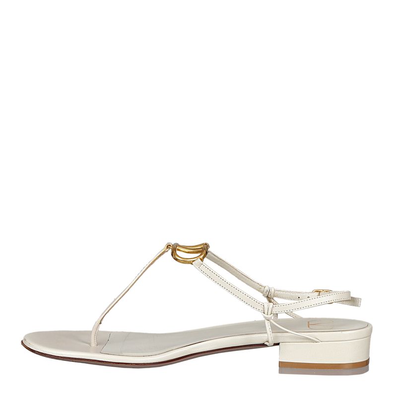 Rasteira-Valentino-Couro-Creme