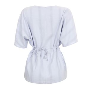 Blusa Cris Barros Amarração Azul Claro