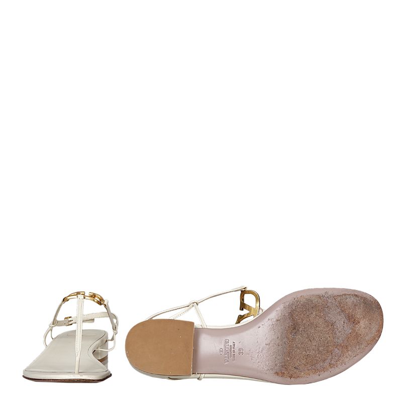 Rasteira-Valentino-Couro-Creme