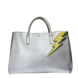 Bolsa Anya Hindmarch Tote Raio Prateada