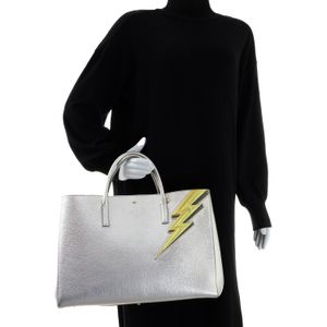 Bolsa Anya Hindmarch Tote Raio Prateada
