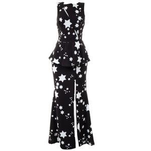 Vestido Longo Estampa Estrelas Pretro