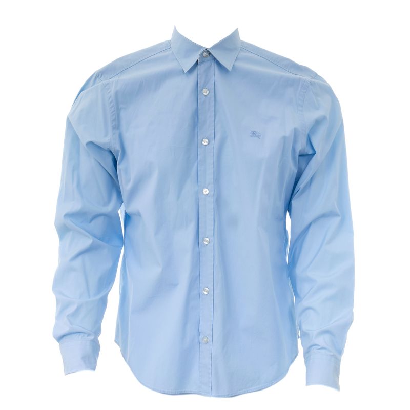 Camisa-Burberry-Algodao-Azul