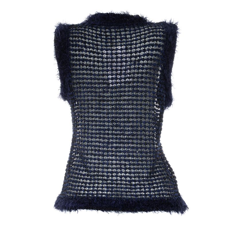 Blusa-Carol-Bassi-Plumas-Azul-e-Preta