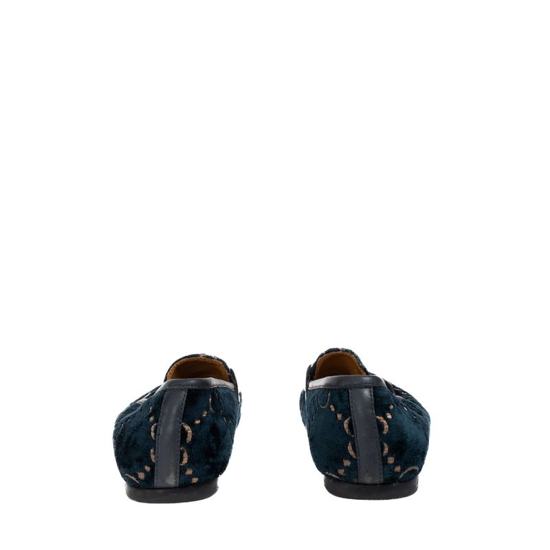 Mocassim-Gucci-Infantil-GG-Supreme-Veludo-Azul