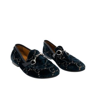 Mocassim Gucci Infantil GG Supreme Veludo Azul