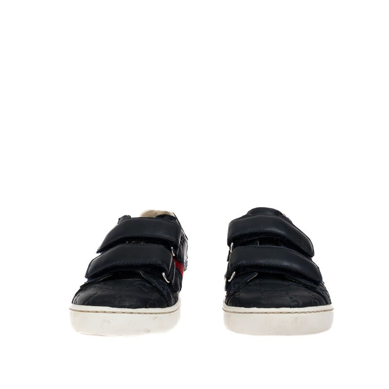 Tenis-Gucci-Infantil-Velcro-Couro-Azul
