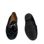 Mocassim-Gucci-Infantil-GG-Supreme-Veludo-Azul