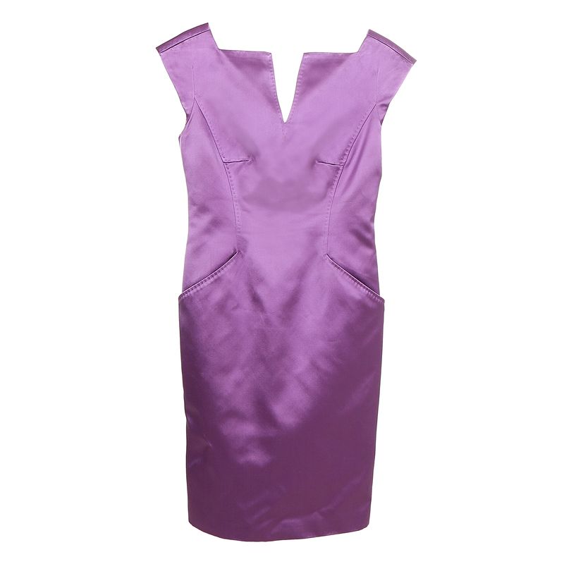 Vestido-Carolina-Herrera-Liso-Roxo