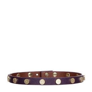 Pulseira Tory Burch Couro Roxo