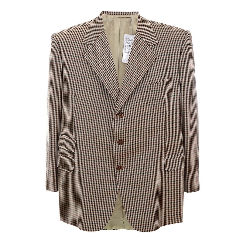 Blazer-Vintage-Xadrez-Bege