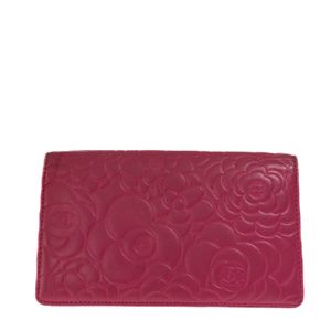 Carteira Chanel Longa Camellia Rosa