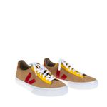 Tenis-Vert-Camurca-Marrom-Vermelho-e-Amarelo