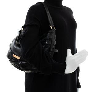 Bolsa Burberry Lynher Bridle Tote Couro Preta