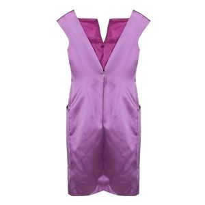 Vestido Carolina Herrera Liso Roxo
