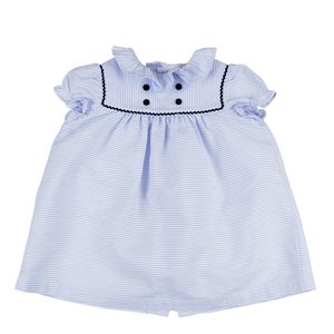 Vestido Pepa London Listrado Azul e Branco