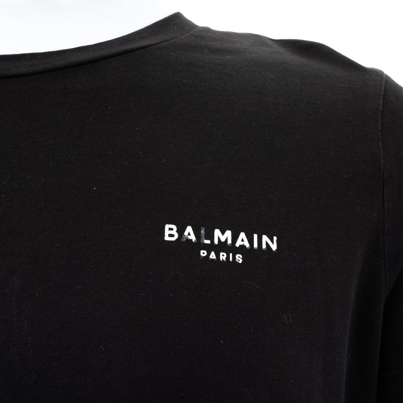 Camiseta-Balmain-Preta-Logo