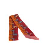Lenco-Hermes-Twilly-Cavalos-Laranja-e-Vermelho