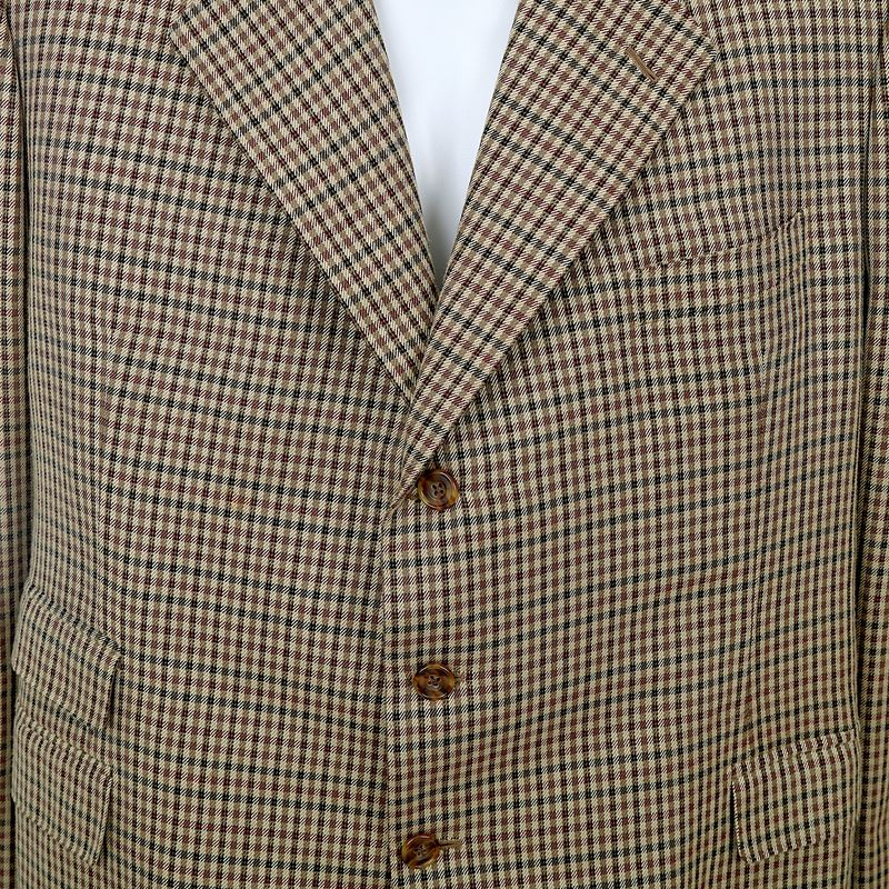 Blazer-Vintage-Xadrez-Bege