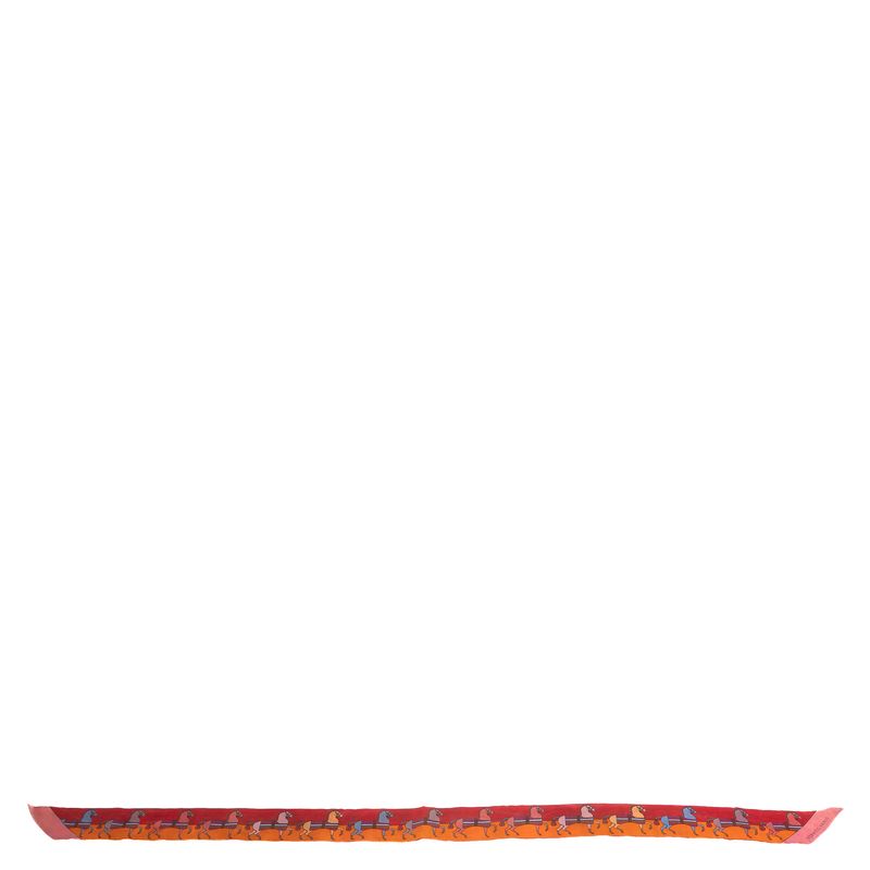Lenco-Hermes-Twilly-Cavalos-Laranja-e-Vermelho