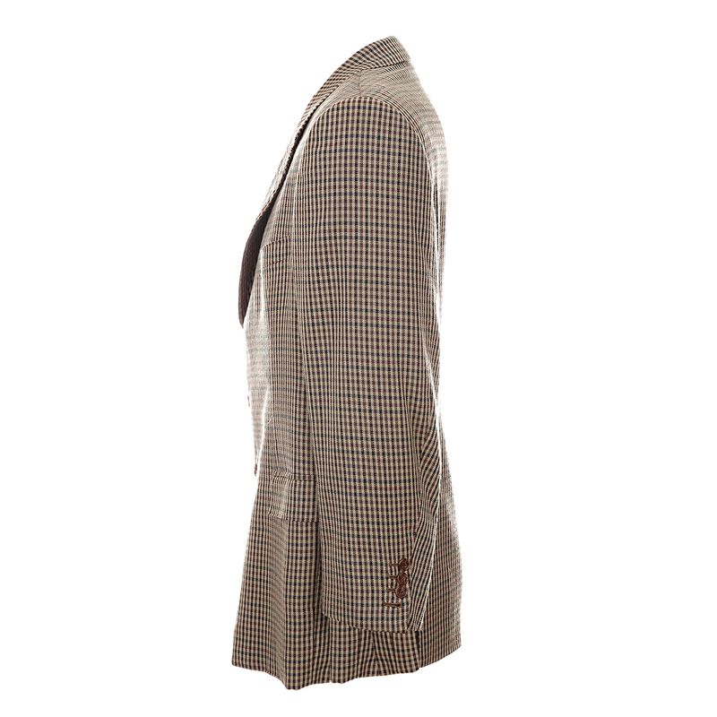 Blazer-Vintage-Xadrez-Bege