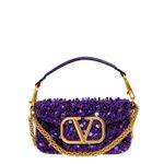 Bolsa-Valentino-Garavani-Loco-Bordada-Roxa