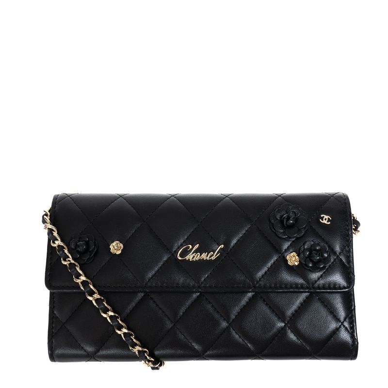 Bolsa-Chanel-WOC-Flores-Lambskin-Preta