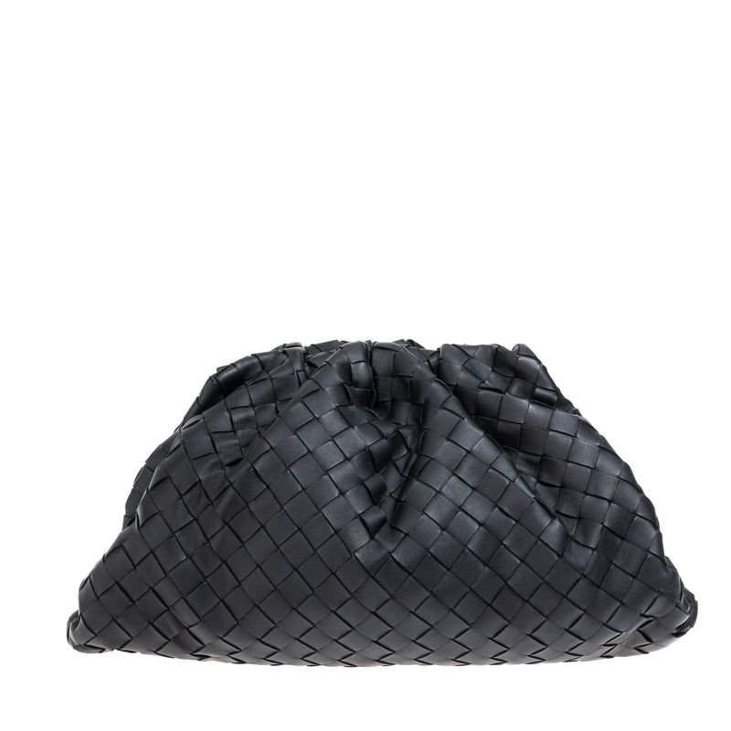 Bolsa-Bottega-Veneta-Pouch-Classic-Intrecciato-Preto