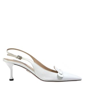 Scarpin Prada Slingback Couro Branco